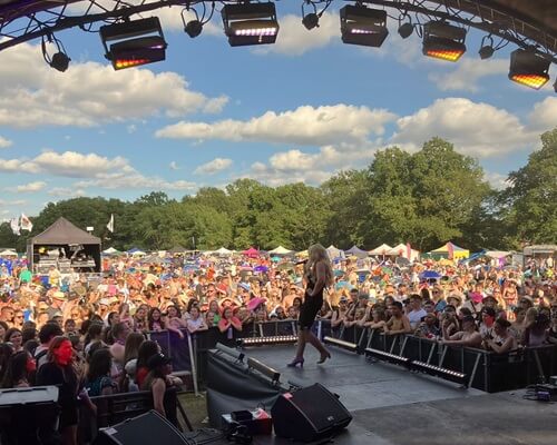 A photo from the stage at Gig on the Green Yateley